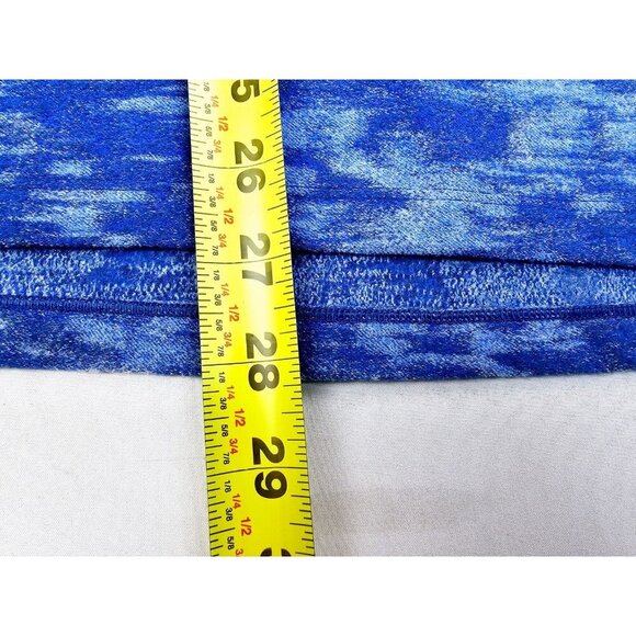 Lululemon Size Medium Mens Blue Camo Surge Warm 1/2 Zip Pocket Thumb Slot Nwt - Picture 11 of 13